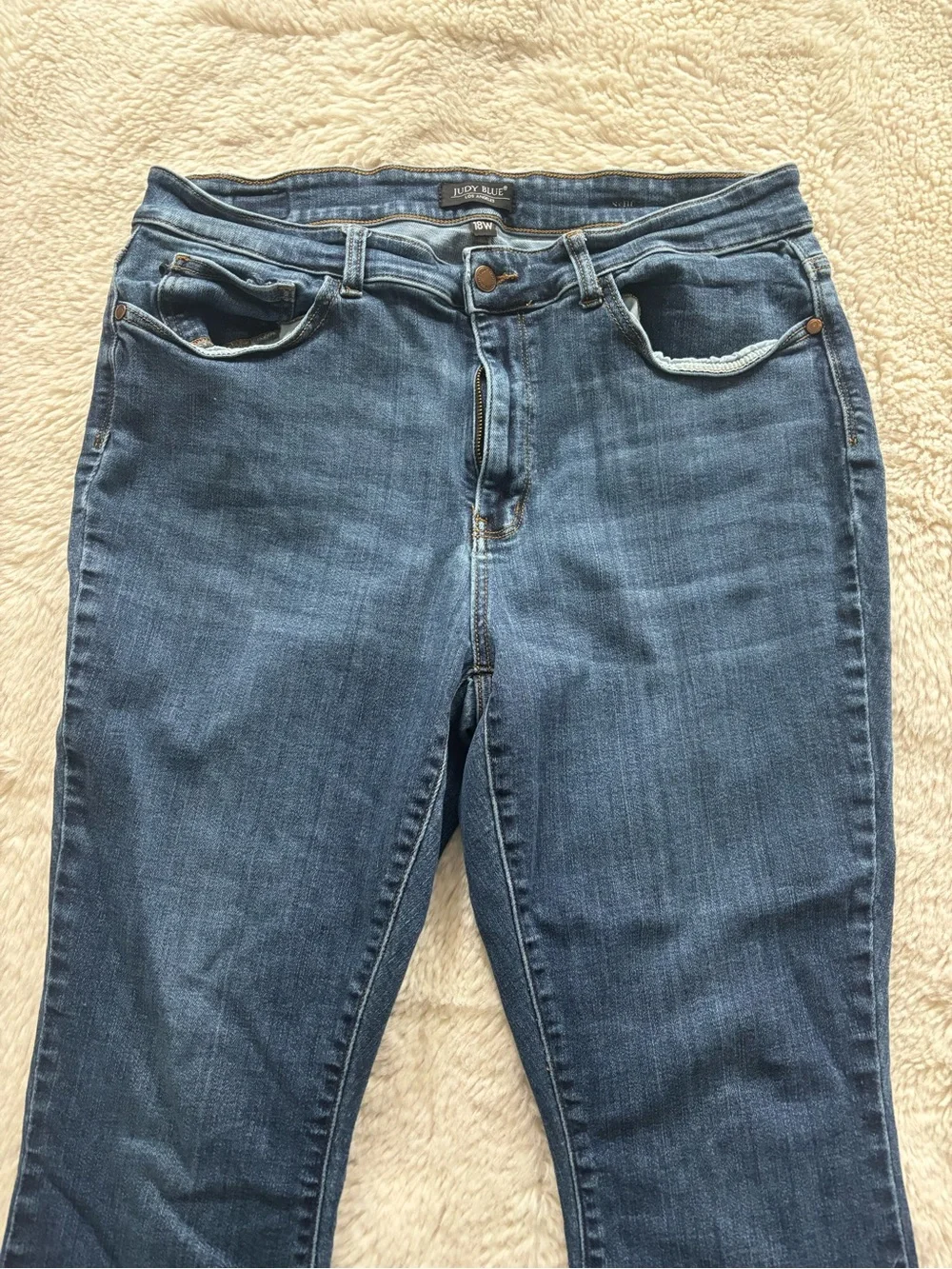 Judy Blue Skinny Fit High Rise Dark Wash Denim Jeans - Picture 2 of 6